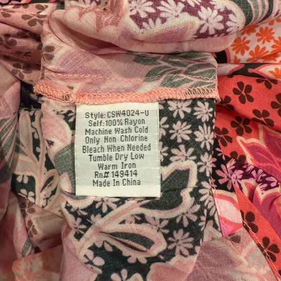 Johnny Was Valennis Ruffle Cover Up Kimono Size XXS XS NWT - Picture 9 of 9